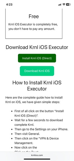 Krnl Direct Install